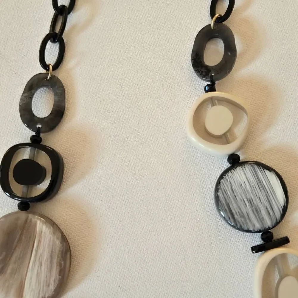 Statement Boho Geometric Chunky Chain Necklace - Picture 7 of 10
